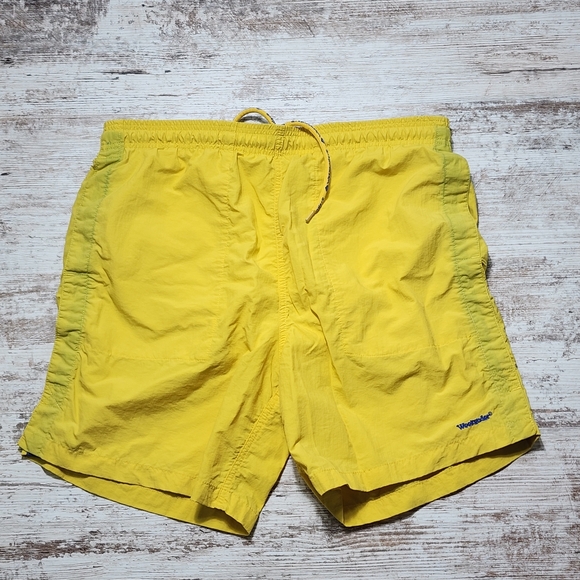 Mens Weekender Swim Trunks Size Large Yellow - Picture 1 of 7